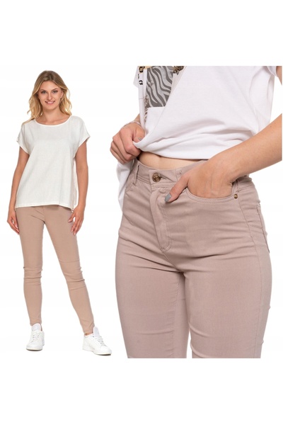 MORAJ Blugi dama, Moraj, Viscoza, Skinny, Bej, M