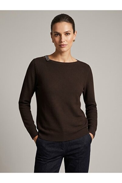 ON TRİKO Knitwear Sweater with Stone Accessories15367