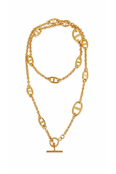 ÇELİK TAKI AKSESUAR H Model Gold Uzun Kolye JP00654