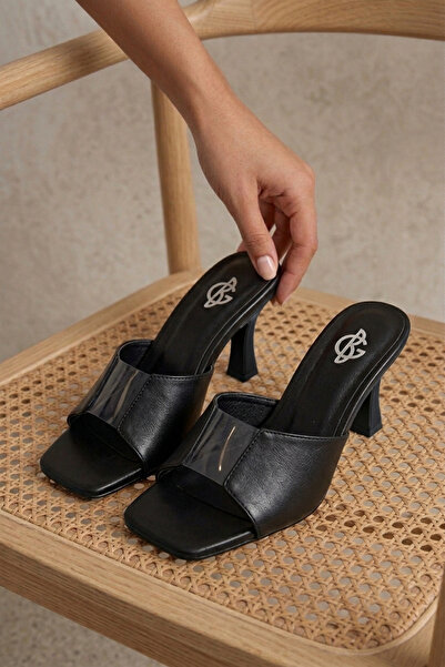 BZC AYAKKABI Women's Transparent Detailed Medium-Sized Slippers