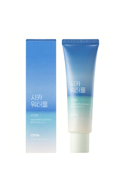 Ottie , Cica Waterful, Hydrating, UV Protection, Sunscreen Cream, For Face, S...