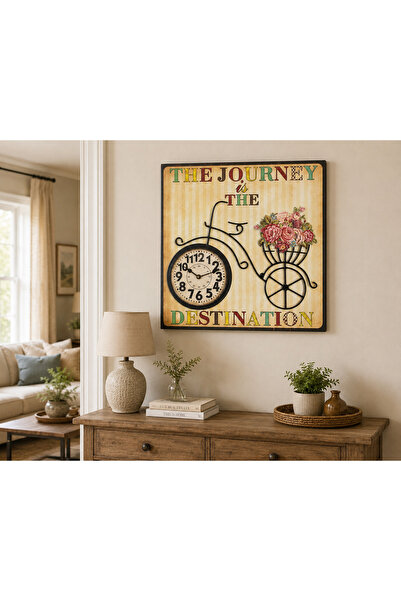 Müjde Concept Bomonti Eskitme Dekoratif Duvar Saati – 50 x 50 Cm