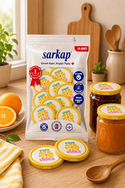 Sarkap Hijyenik Paketli 10'lu 82 mm Kapak - Vibes - Good Vibes
