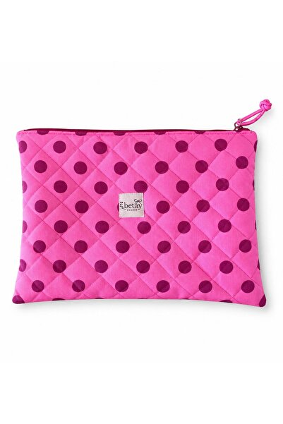 Betay Studio Betay Kapitone Fermuarlı Laptop Bilgisayar Kılıfı 29x39cm