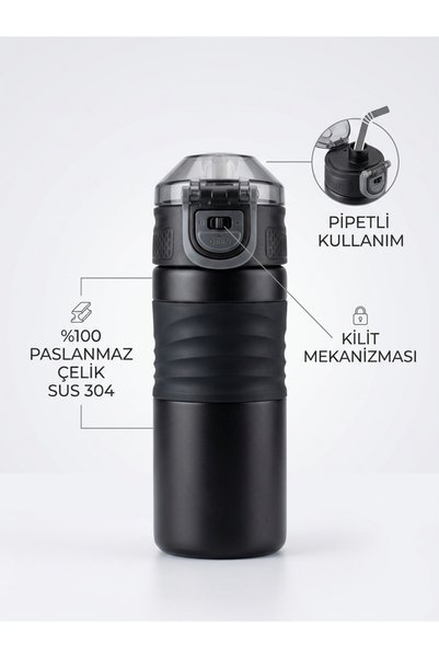 Adalinhome Premium Çok Bölmeli 4’lü Okul Çanta Seti (Çanta - Beslenme Çantası- Kalemlik - Matara)