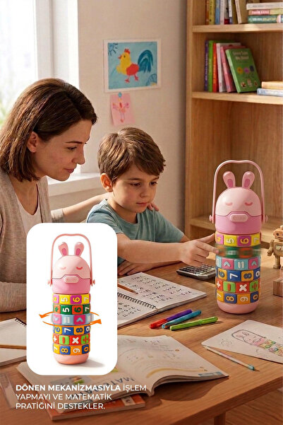 Kitchen Life Sticlă de apă pentru jucători de matematică, 500 ml, cu strat du...