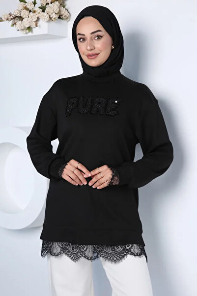 TOZLU Elegant Lace Detailed Hijab Tunic