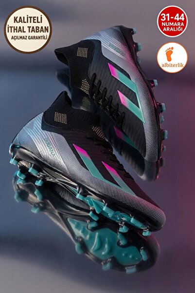 AlbiShoes Ghete de fotbal pentru bărbați, de calitate, importate, cu talpă pe...