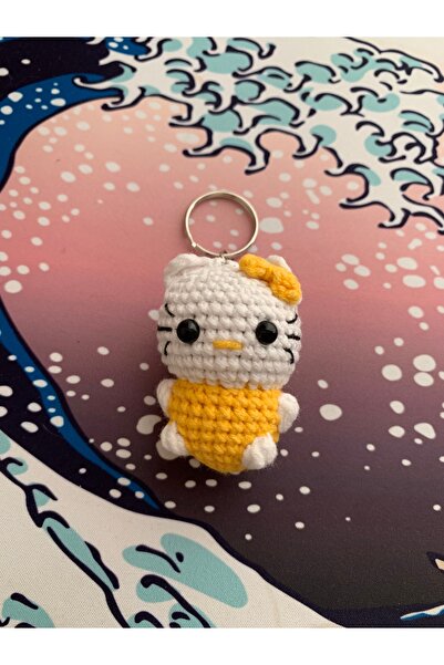 Generic Brand Cheerup Amigurumi Hello Kitty Keychain&Bag Charm