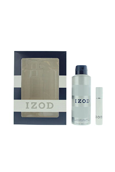 Izod Set Izod: White, Apă de toaletă, Pentru bărbați, 15 ml + White, Spray pa...