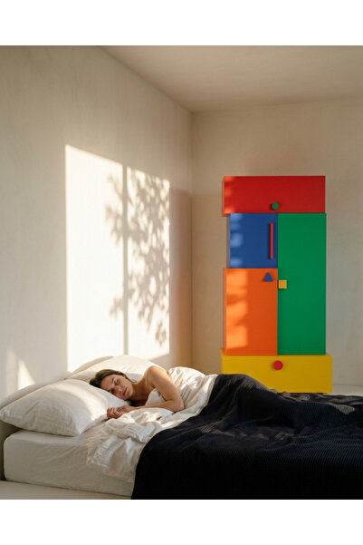 Onn CONCEPT MONDO - Renkli Geometrik Gardrop