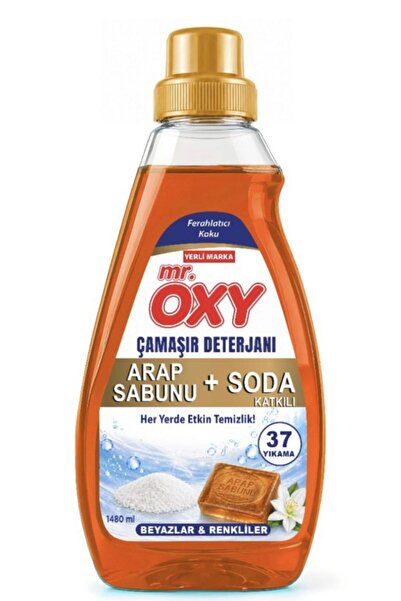 MR.OXY ARAP SABUNU+SODA KATKILI ÇAMAŞIR DETERJANI 1480ML BEYAZLAR&RENKLİLER