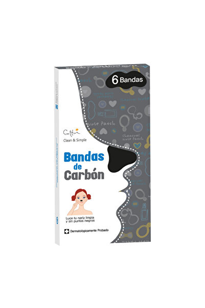Cettua , Cettua, Charcoal, Cleansing & Exfoliating, Nose Sheet Strips, 6 pcs
