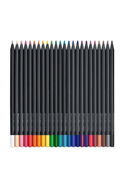 Faber Castell Black Edition 24 Renk Kuru Boya ve 12 Renk Skin tones İkisi Birarada Set