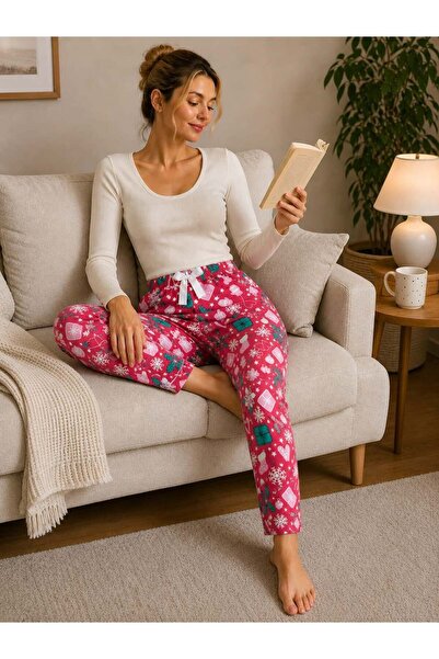 Pemilo Women's Patterned Suede Single Bottom