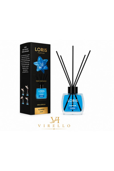 Loris Odorizant de Cameră Parfum Flower, Reed Diffuser cu Bețișoare, Aromă Fl...