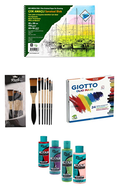 GLANCE Artistic School Supplies Set 7