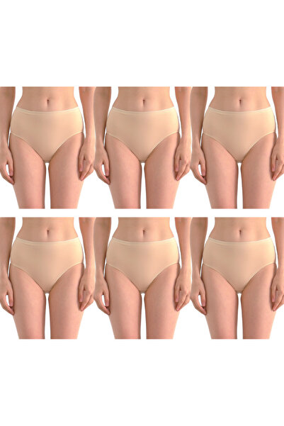 OLİZZA Women's 6-Piece 90% Cotton Soft Textured Gathering Lycra Baton Panties