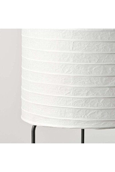 IKEA Floor Lamp with Rice Paper Shade, White/Black, 112 cm