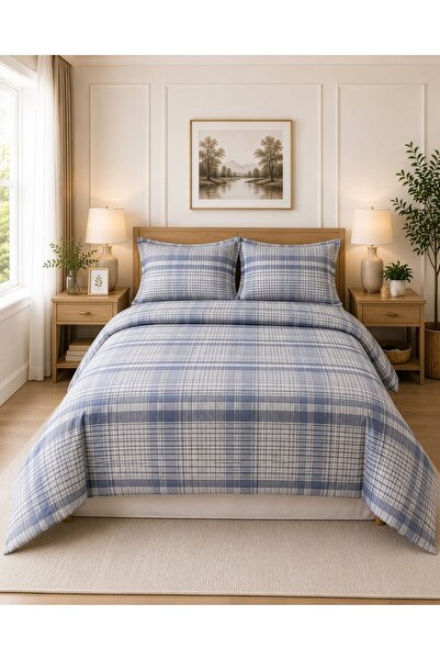 Windsor Çift Kişilik %100 Pamuk Fitted Çarşaflı Nevresim Takımı