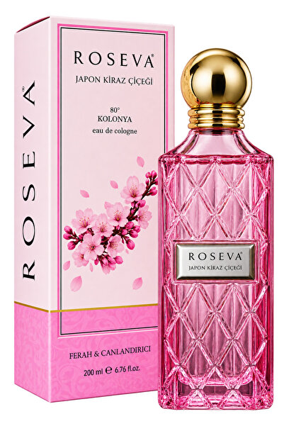 Roseva Japon Kiraz Çiçeği Kolonya 200 ml Cam Şişe