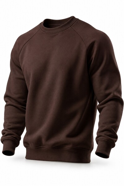 GHASSY CO . Erkek Bisiklet Yaka Spor Sweatshirt Basic Günlük Rahat Pamuklu Uz...