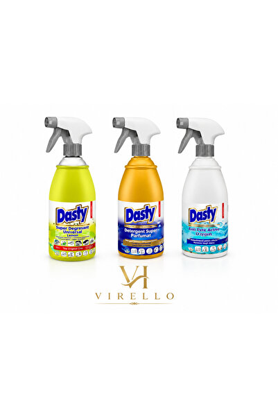 Dasty Set 3 Produse Curățenie – Super Degresant Universal Lemon 700 ml + Dete...