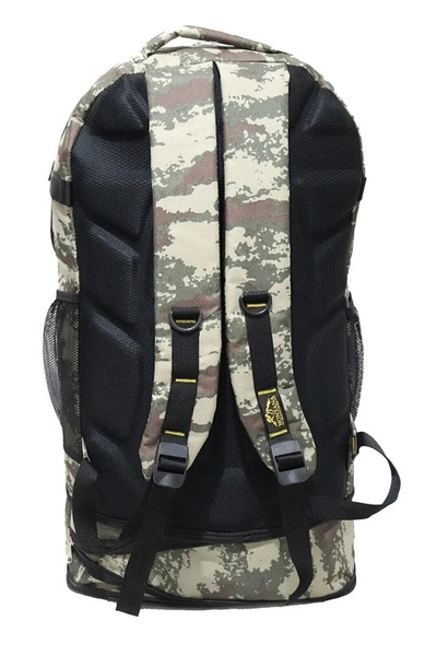 Frank Martin Kamuflaj Su Geçirmez Çok Gözlü Kampçı Seyahat Körüklü Outdoor 55 10 Lt Dağcı Sırt Çantası