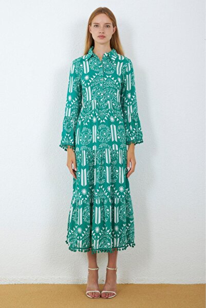 MY GRS Front Half Pat Pompom Dress