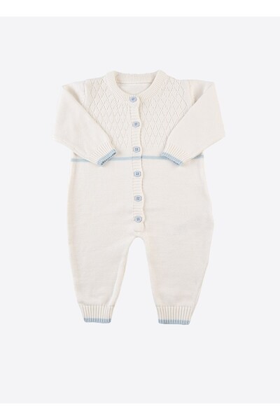 kitikate Henry Knitted Jumpsuit with Hat Blue