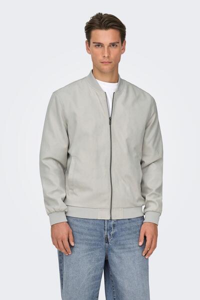 Only & Sons Onslucas Men's Suede Look Bomber Jacket Casual Comfortable Stylish