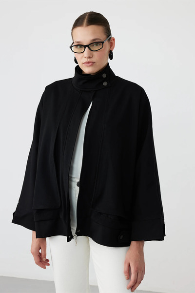FACETTE Scarlet Gabardin Oversize Ceket Siyah