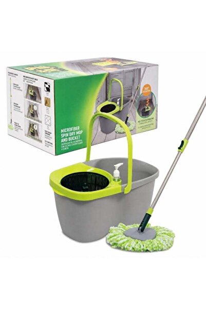 Generic Spin Mop and Bucket Set, 360° Rotating Microfiber Mop