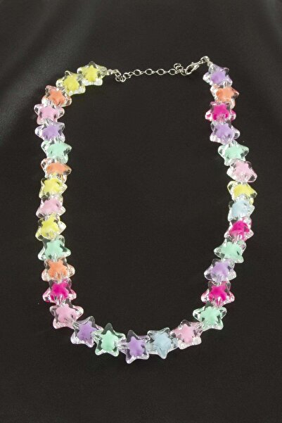Marsilyan Zr Model Star Plastic Necklace Ilkel-Bjt940