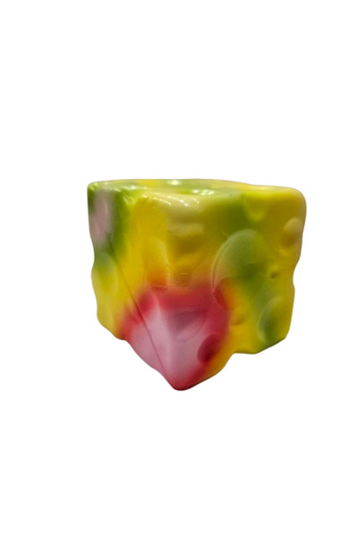 Generic Brand Jucărie pufoasă, brânză, spumă, multicoloră, 7 cm