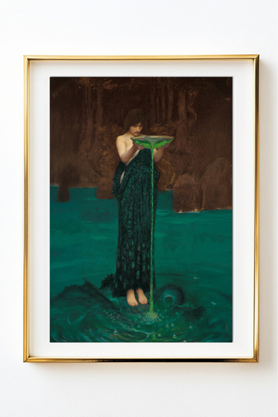 Taranist Poster - Woman in Green - Vintage Wall Art