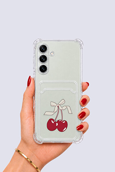 Samsung Galaxy S24 Kartlıklı Kiraz Desenli Kılıf - VERAH19374-2560