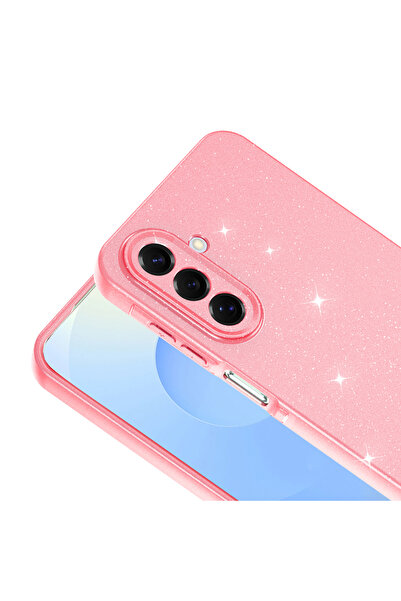aldtelekom Galaxy A17 Kılıf Kamera Korumalı Simli Silikon Üstün Koruma