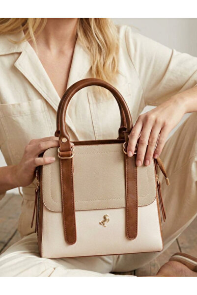 Miami Polo Club Original Women's Gold Detailed Hand and Shoulder Bag (Long St...