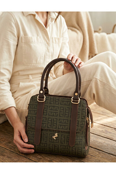 Miami Polo Club Original Women's Gold Detailed Hand and Shoulder Bag (Long St...