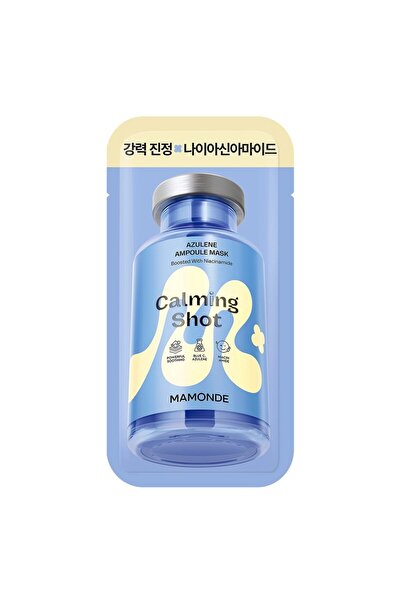 MAMONDE Calming Shot Azulene Ampoule Mask – Yatıştırıcı Nemlendirici Kağıt Yü...
