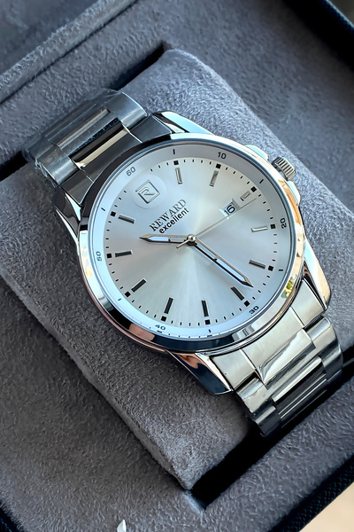 Reward Original Men's Wristwatch Waterproof Steel Band Gift with Box