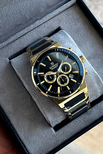 Reward Original Men's Wristwatch Waterproof Steel Band Gift with Box