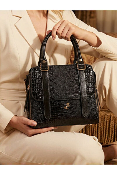 Miami Polo Club Original Women's Gold Detailed Hand and Shoulder Bag (Long St...