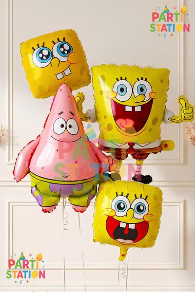 Parti Station Spongebob Balloons & Patrick Concept Balloon Set - 4 Piece Spon...