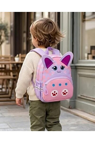 KY A Quality Pink Cat Kindergarten Daycare Daily Use Backpack Waterproof with...