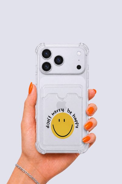 OEM iPhone 17 Pro Max Case with Card Holder and Smile Pattern - Eterna8700-2287