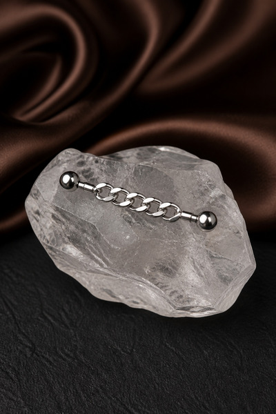 Sinsemilla Jewelry Zincir Figürlü Köprü Piercing 38 mm 316L Paslanmaz Çelik