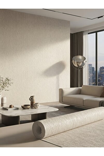 borella Exclusive 3D Dokulu Duvar Kağıdı 16 m² - Krem & Bej Modern Tasarım - ...