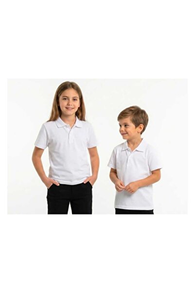 OEM Tricou Copii Alb, Stil Polo, 100% Bumbac, Mânecă Scurta, Guler cu Nasturi...